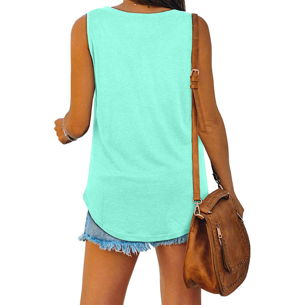 Gloria - Stijlvolle Jersey V-Hals Tanktop voor Vrouwen