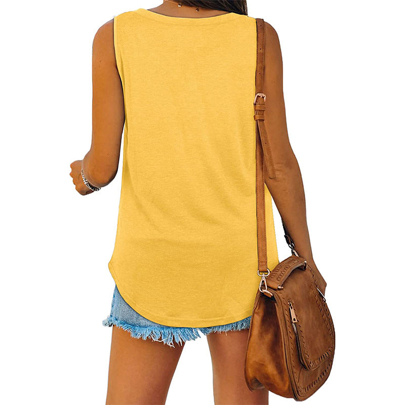 Gloria - Stijlvolle Jersey V-Hals Tanktop voor Vrouwen