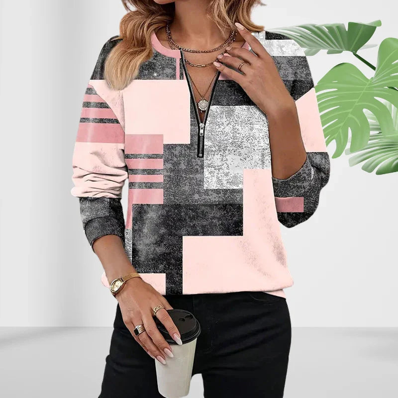 Xem - Vintage Stijl Kleurblok Sweater