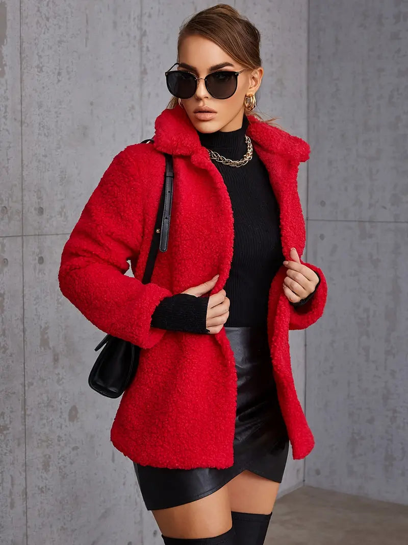 Ulla - Warme Winter Solid Fleece Jas Voor Vrouwen