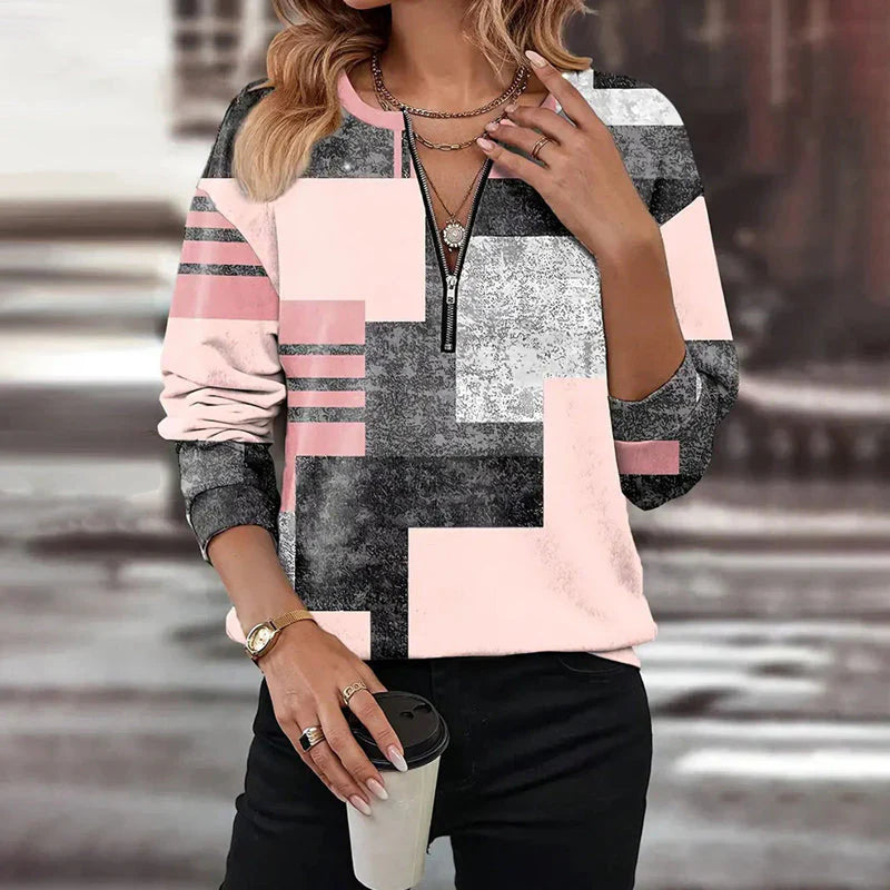 Xem - Vintage Stijl Kleurblok Sweater