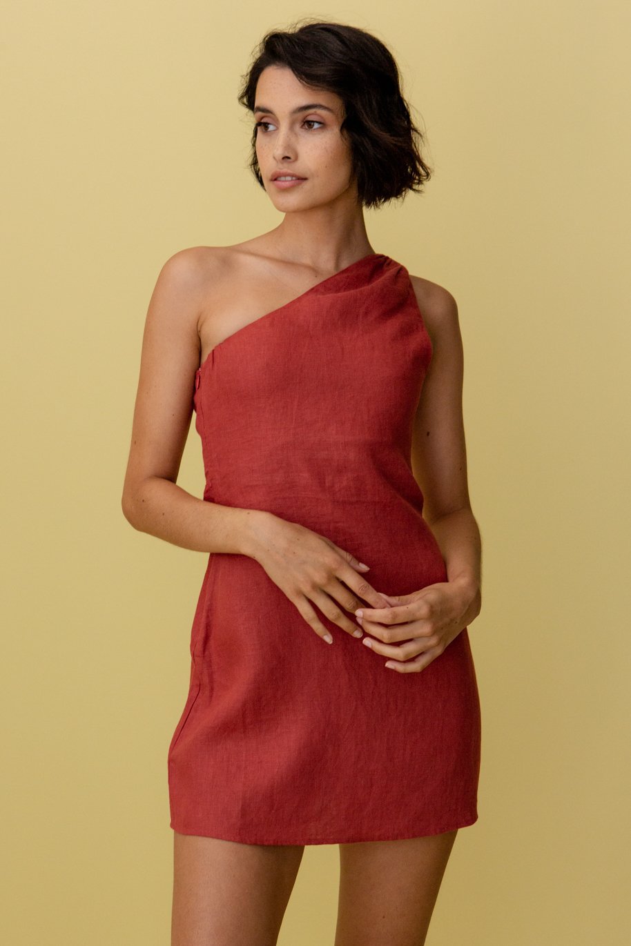 Paloma - Elegante en Comfortabele One-Shoulder Jurk voor Vrouwen