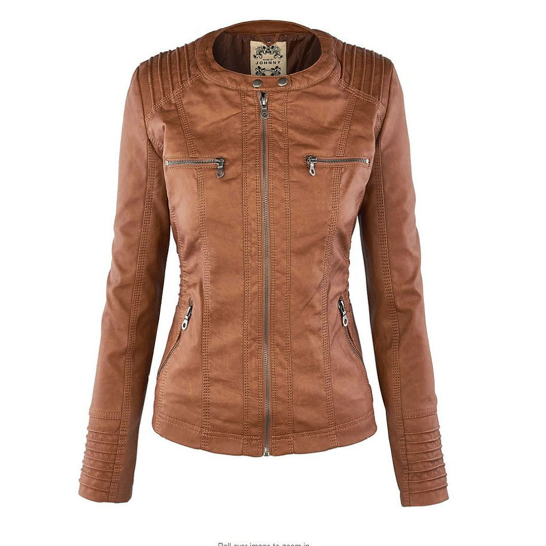 Isabella | Leren damesjack met capuchon