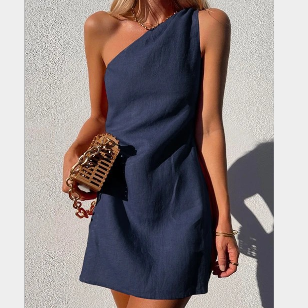 Paloma - Elegante en Comfortabele One-Shoulder Jurk voor Vrouwen