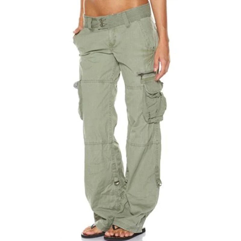 Sabrina - Luchtige cargo broek met zakken voor dames, perfect voor de zomer