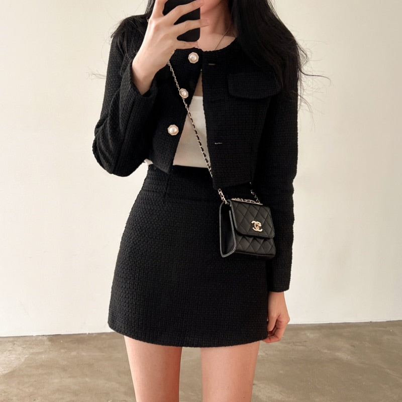 Maude - Stijlvolle Rok en Blazer Set voor Vrouwen
