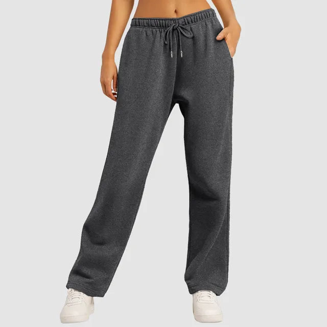 Nicki - Gevoerde Joggingbroek met Wijde Pijpen voor Vrouwen