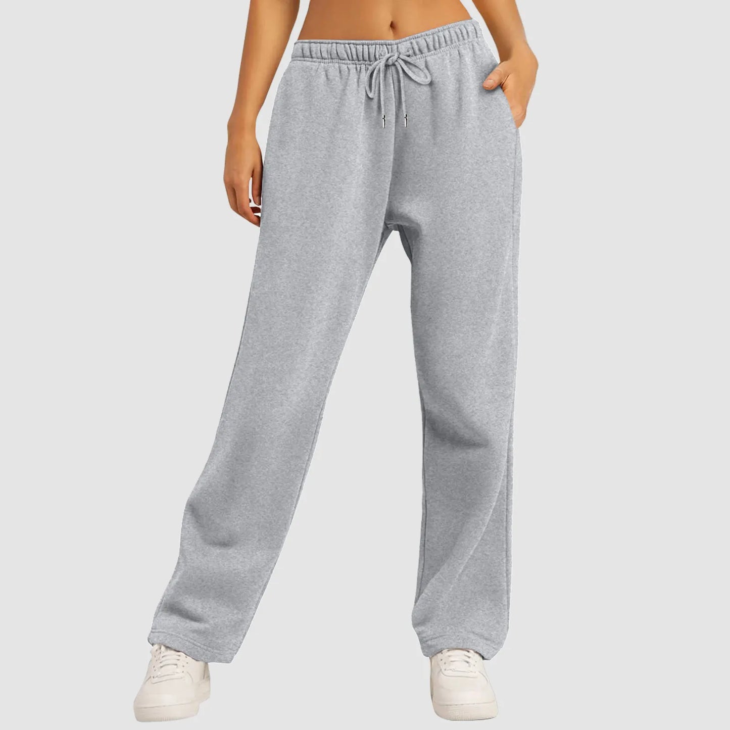 Nicki - Gevoerde Joggingbroek met Wijde Pijpen voor Vrouwen