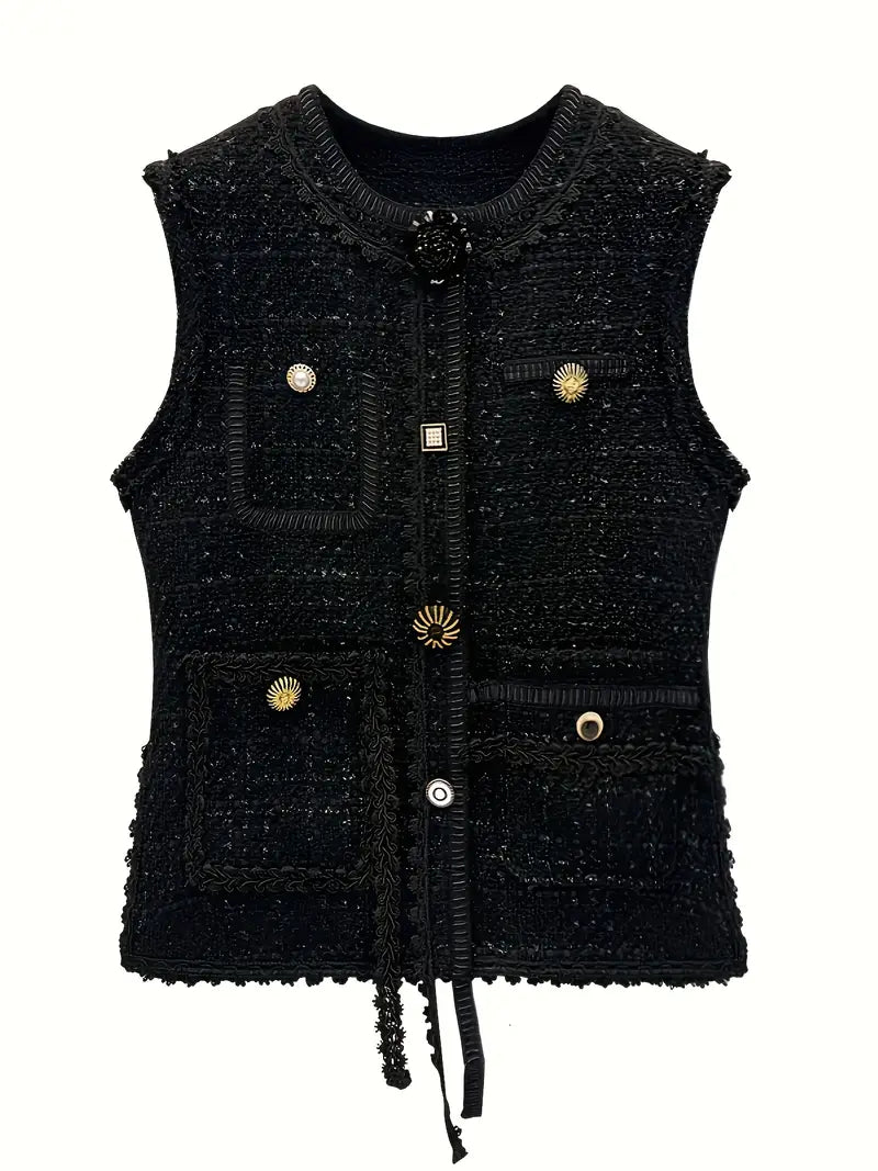 Floor - Elegant Geweven Polyester Vest Voor Dames