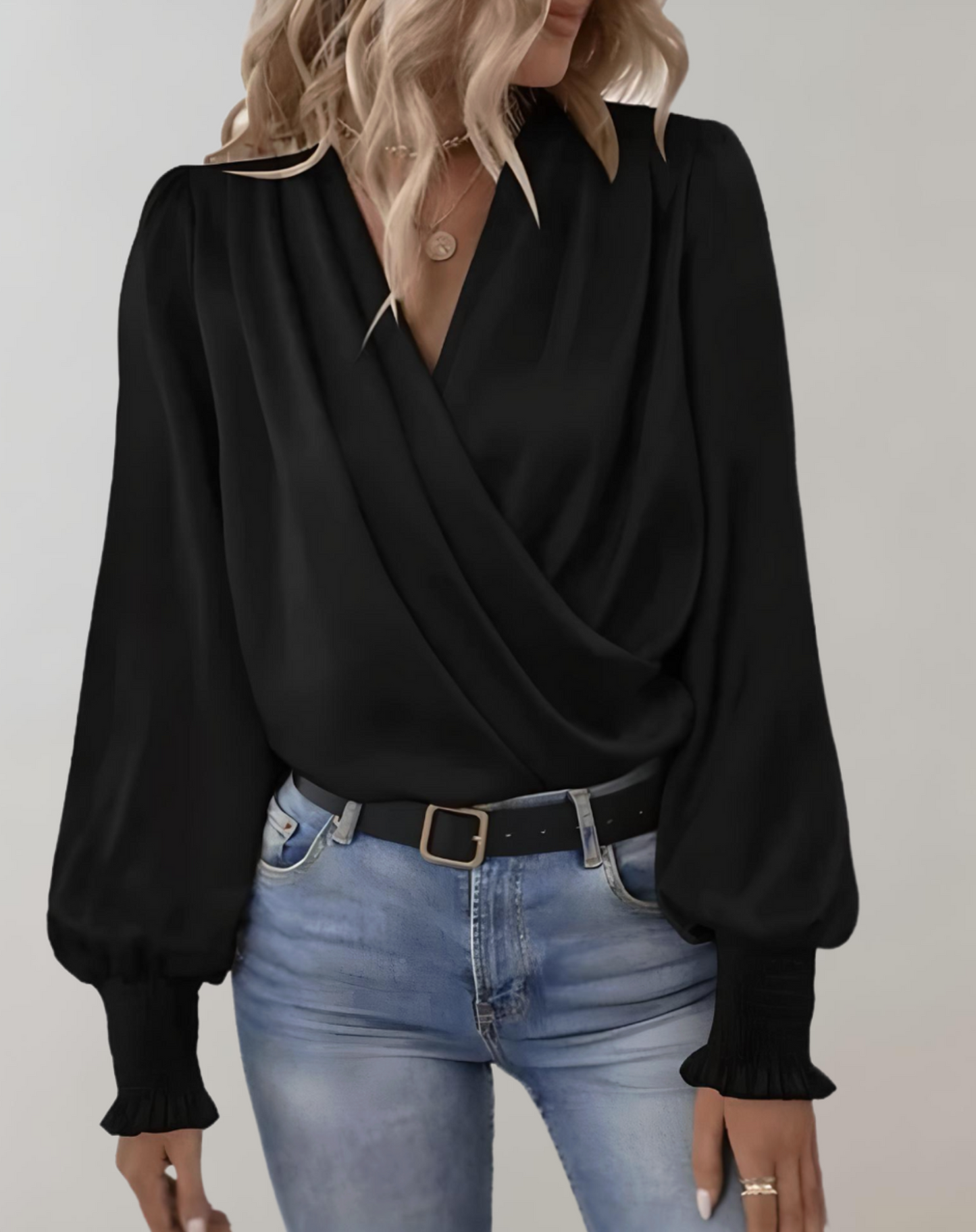 Kimmy - Chique Lente V-Hals Lange Mouwen Blouse voor Vrouwen