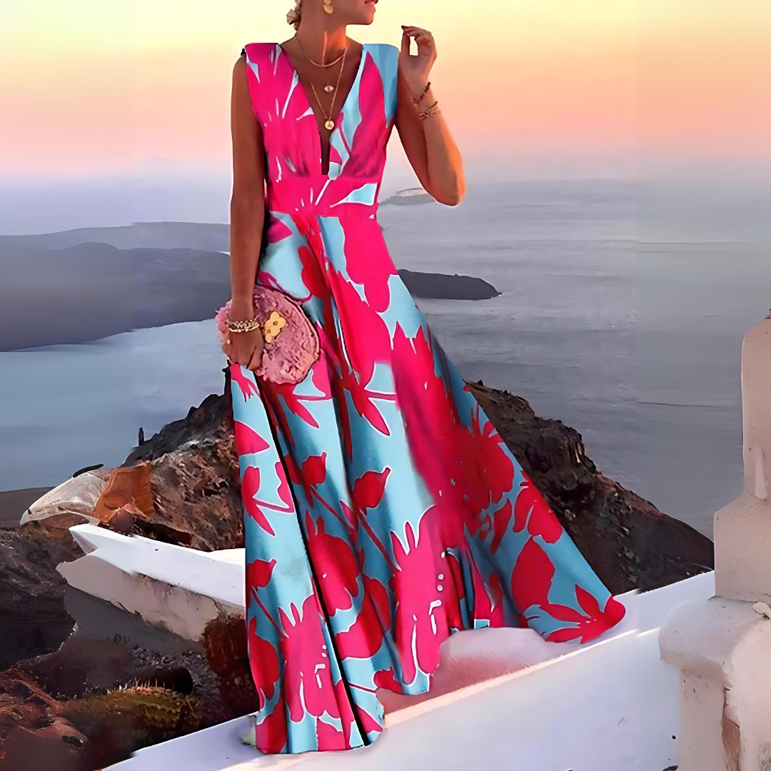 Brigitte - Zomerse Mouwloze Jurk met Print voor Dames
