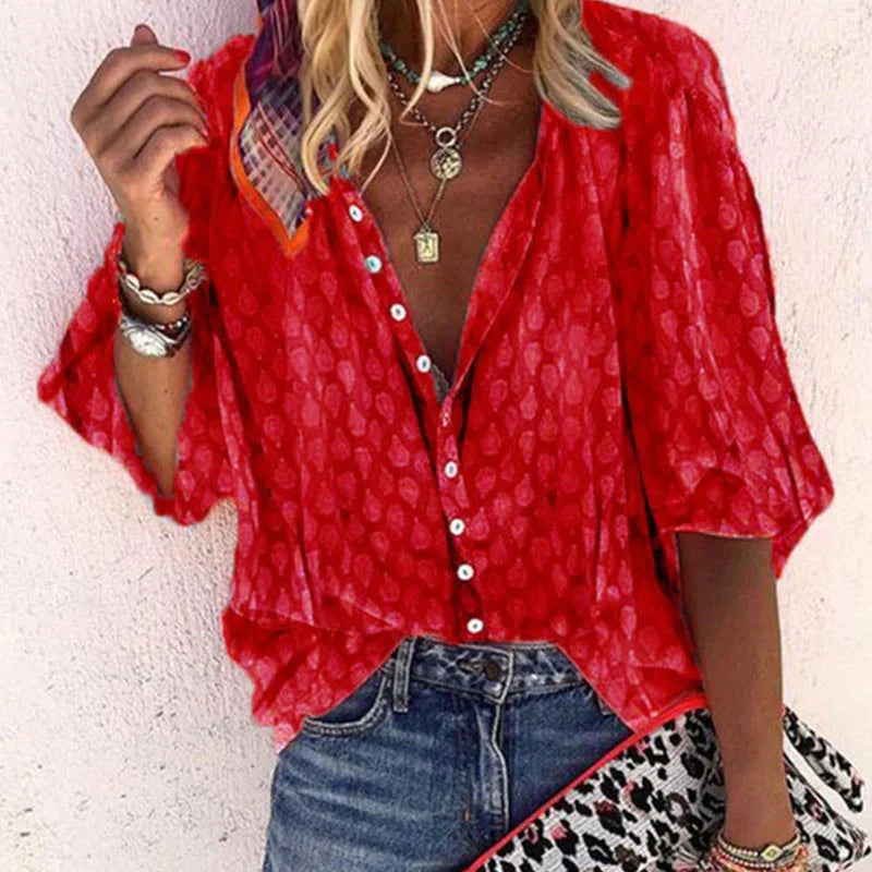 Lindsey - Stijlvolle Zomerse Blouse voor Vrouwen