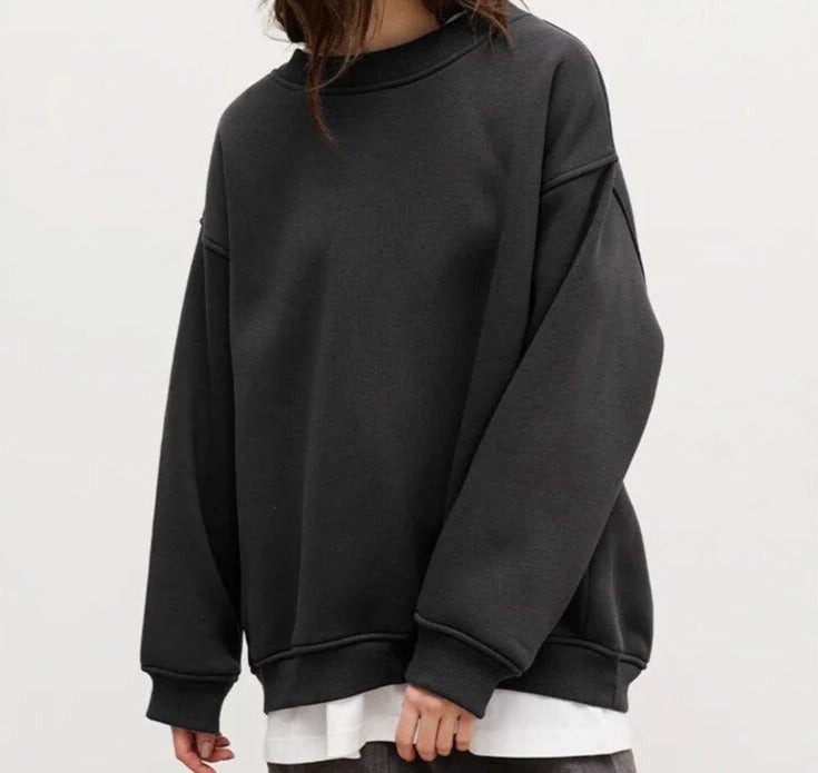 Nikolette - Stijlvolle Oversized Basic Sweater voor Vrouwen