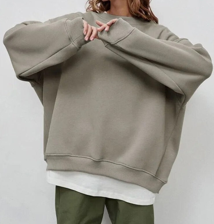 Nikolette - Stijlvolle Oversized Basic Sweater voor Vrouwen