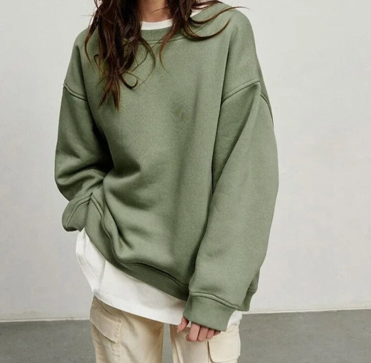 Nikolette - Stijlvolle Oversized Basic Sweater voor Vrouwen