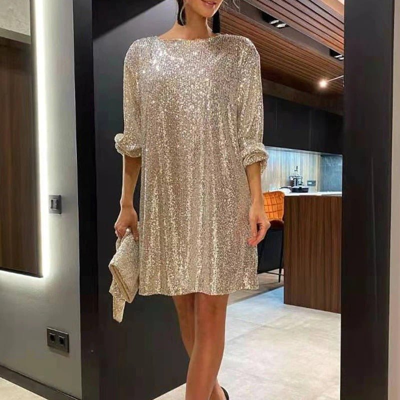 Renata - Trendy Glitter Jurk voor Vrouwen