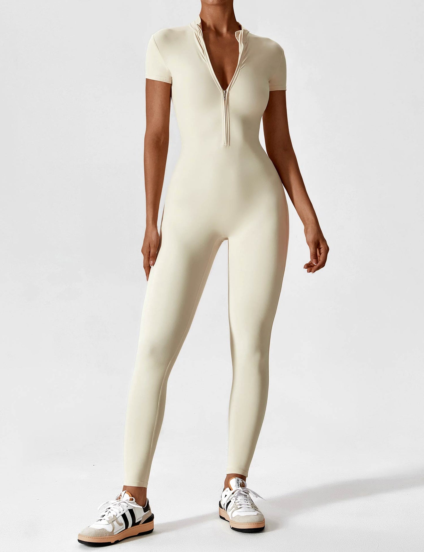 Tully - Chique Herfst Jumpsuit met Opstaande Kraag en Rits voor Vrouwen