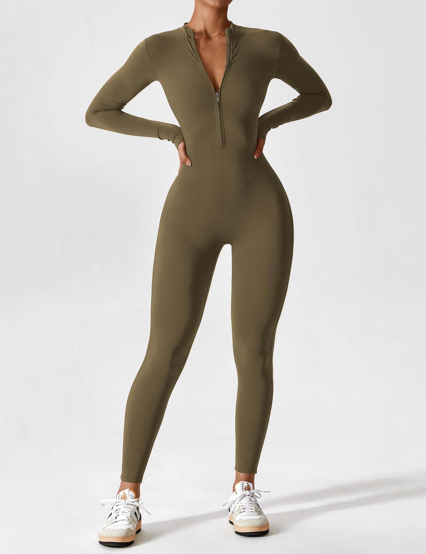 Tully - Chique Herfst Jumpsuit met Opstaande Kraag en Rits voor Vrouwen