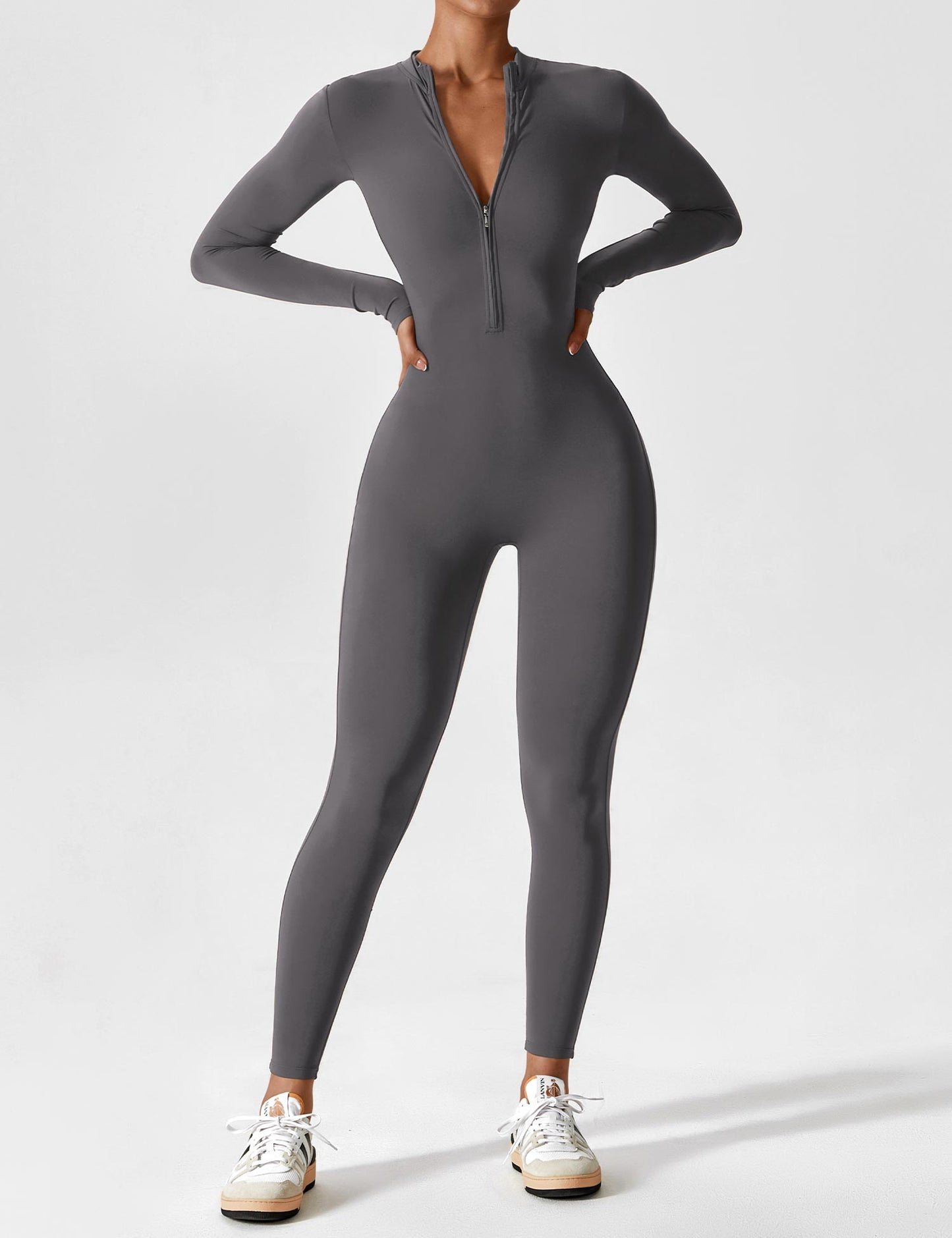 Tully - Chique Herfst Jumpsuit met Opstaande Kraag en Rits voor Vrouwen