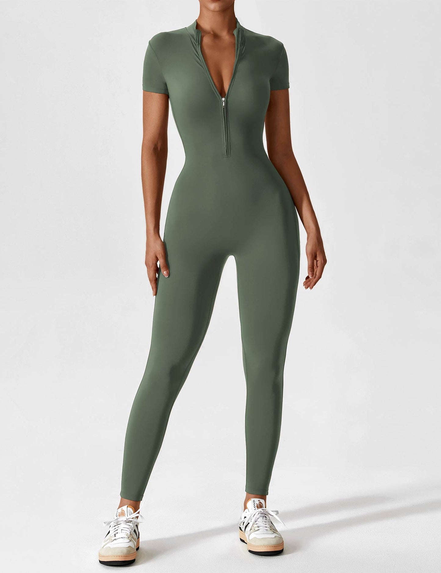 Tully - Chique Herfst Jumpsuit met Opstaande Kraag en Rits voor Vrouwen