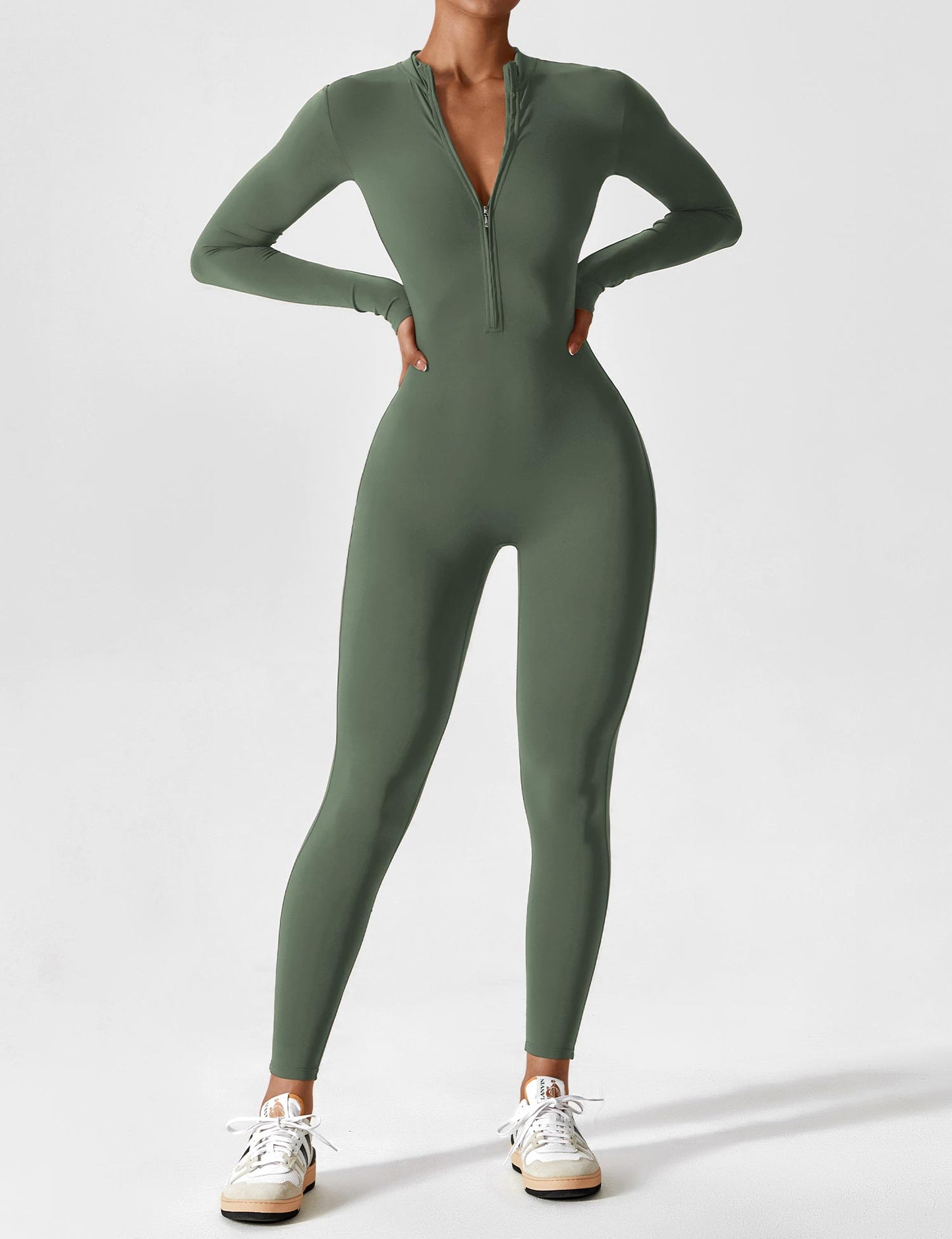 Tully - Chique Herfst Jumpsuit met Opstaande Kraag en Rits voor Vrouwen