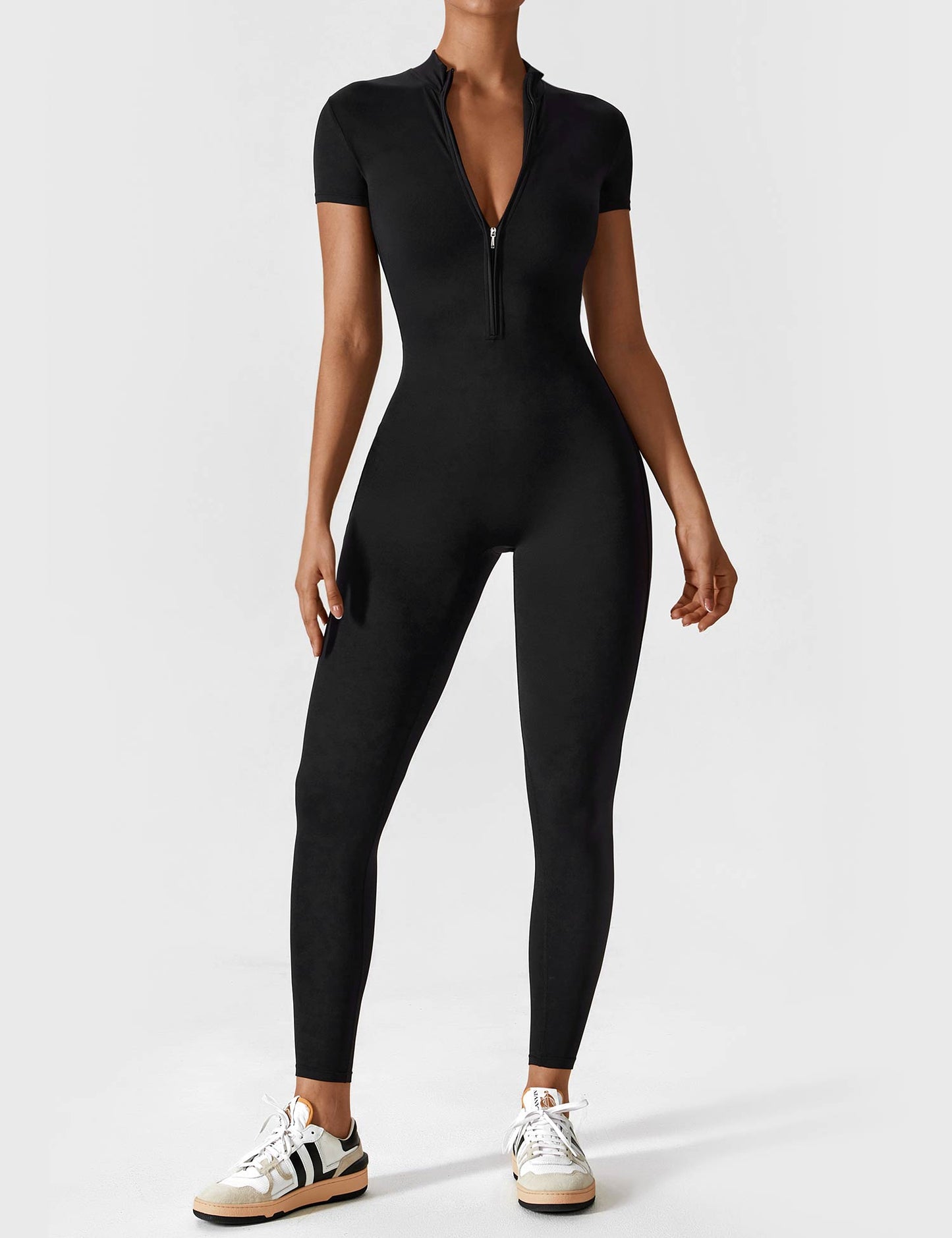 Tully - Chique Herfst Jumpsuit met Opstaande Kraag en Rits voor Vrouwen