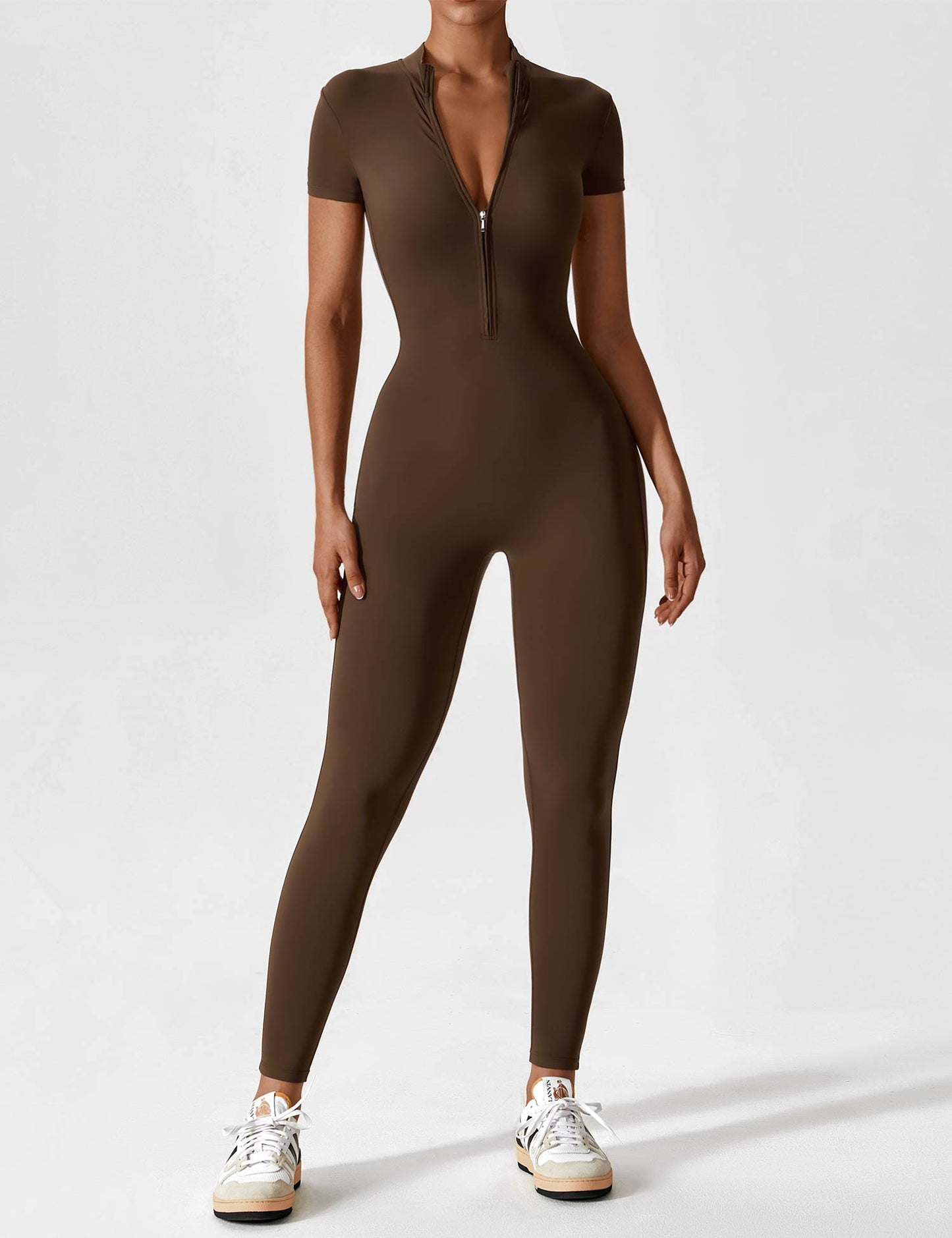 Tully - Chique Herfst Jumpsuit met Opstaande Kraag en Rits voor Vrouwen