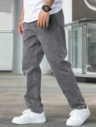 Alex | Rechte jeans voor heren | Baggy