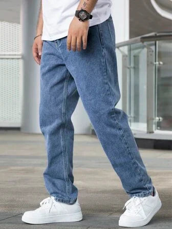 Alex | Rechte jeans voor heren | Baggy