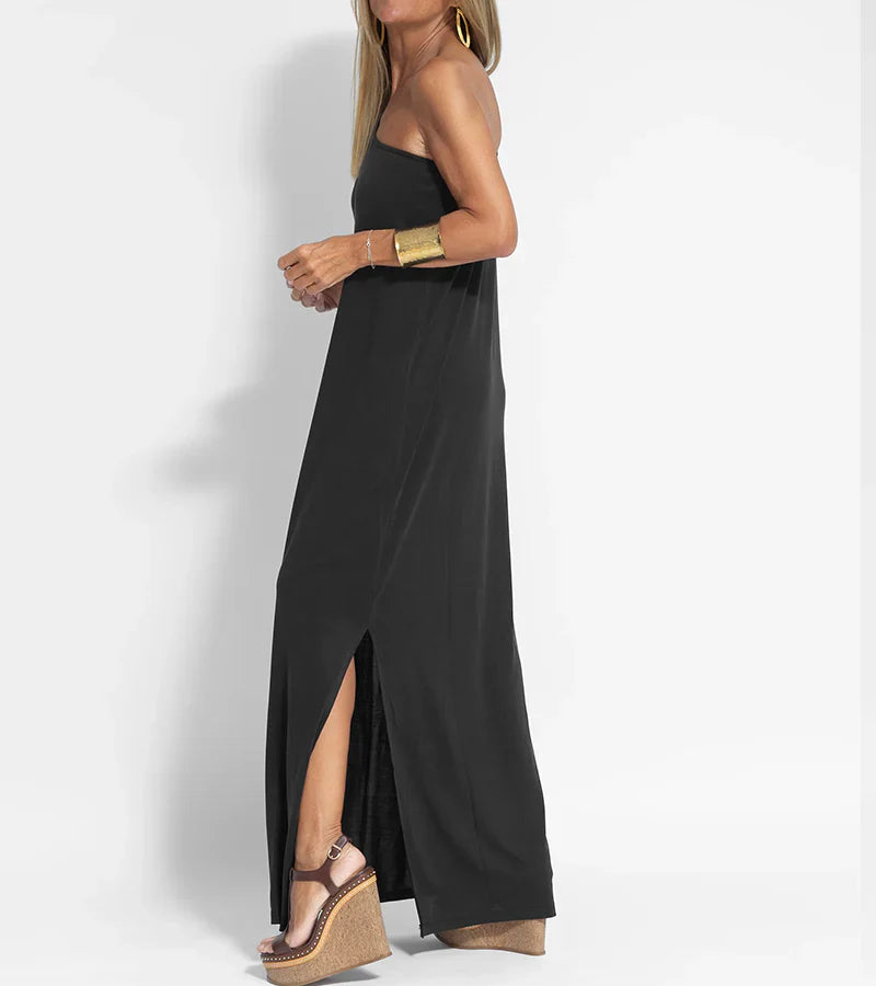 Wren - Chique Maxi-jurk met Één Schouder voor Vrouwen