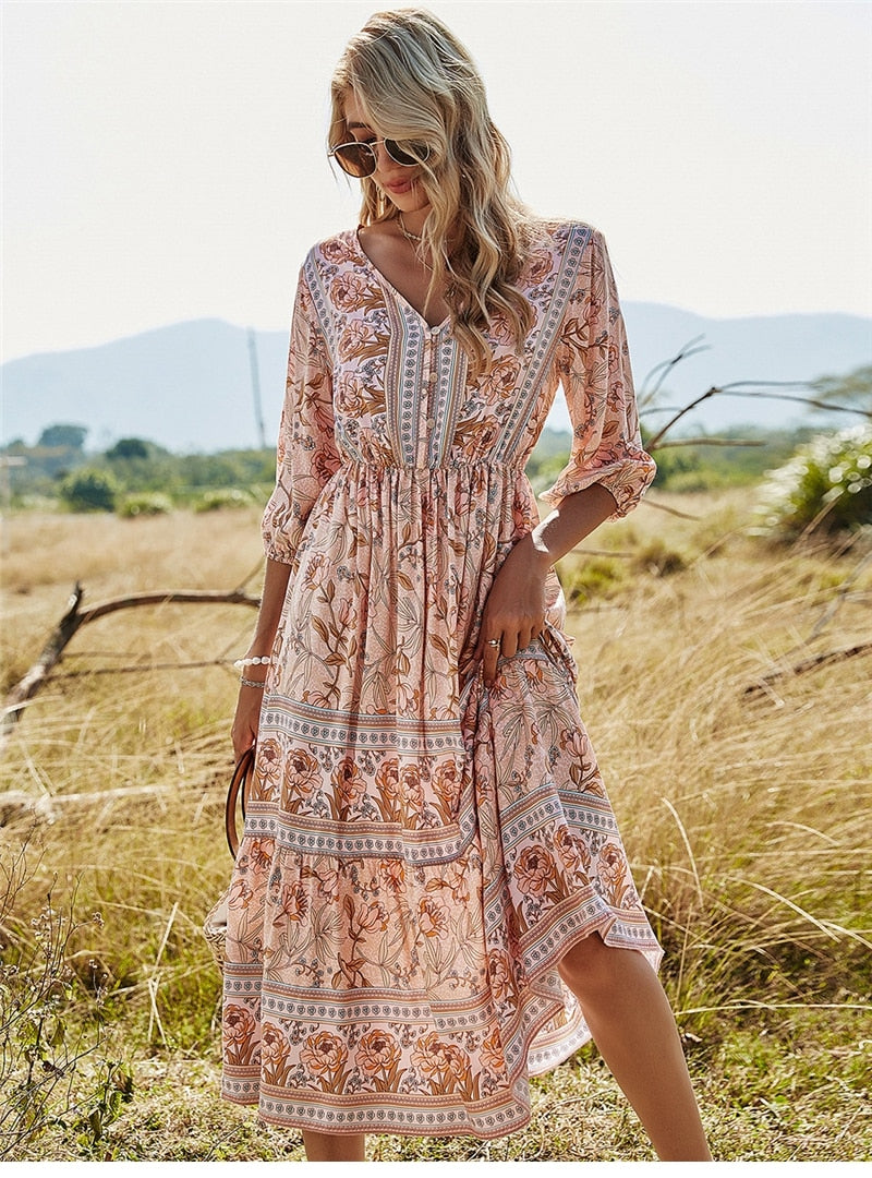 Marianna - Bohemian Zomerjurk: Verken de Schoonheid van Boho-Chic