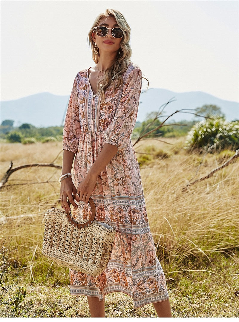 Marianna - Bohemian Zomerjurk: Verken de Schoonheid van Boho-Chic