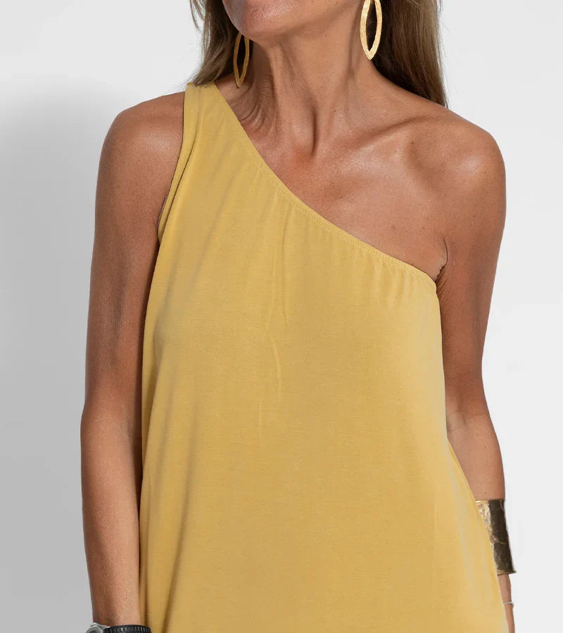 Wren - Chique Maxi-jurk met Één Schouder voor Vrouwen