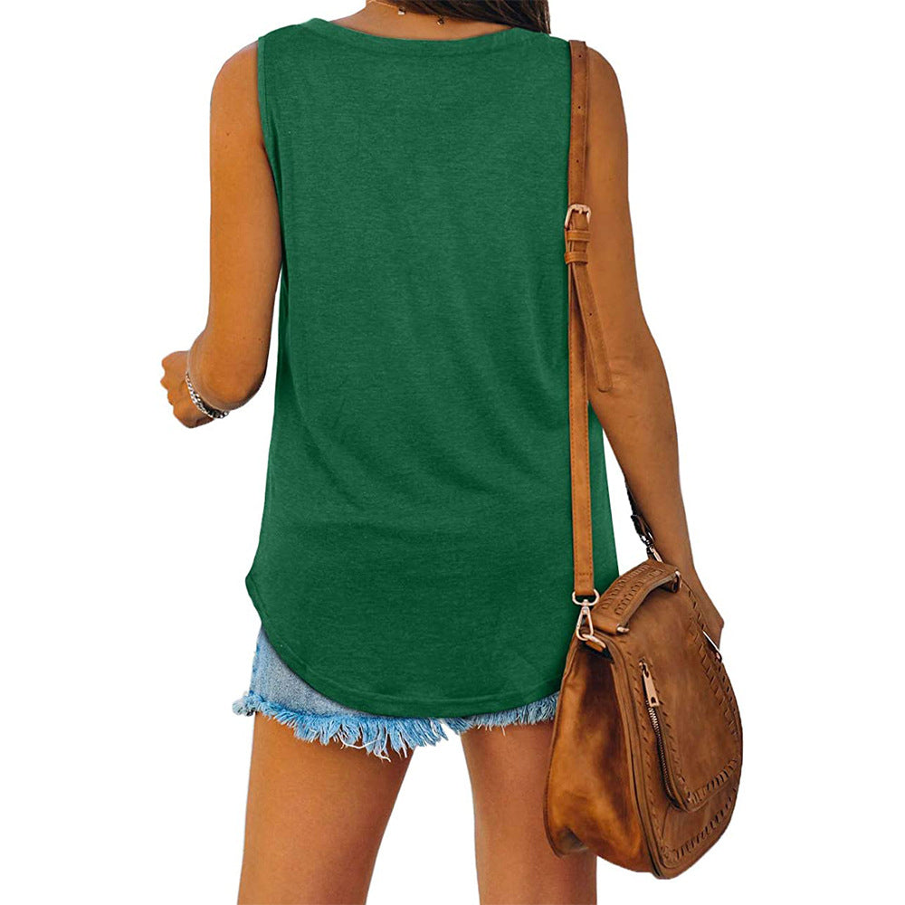 Gloria - Stijlvolle Jersey V-Hals Tanktop voor Vrouwen