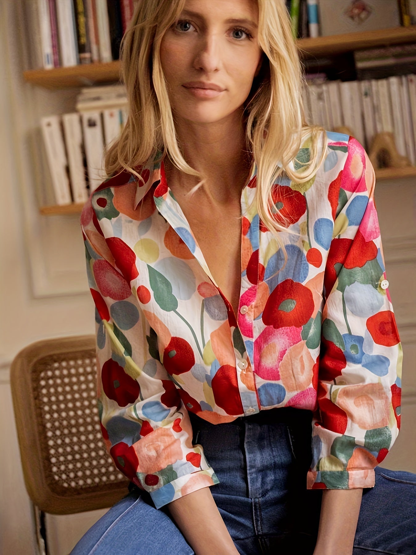 Honey - Kleurrijke Bloemenblouse voor Vrouwen