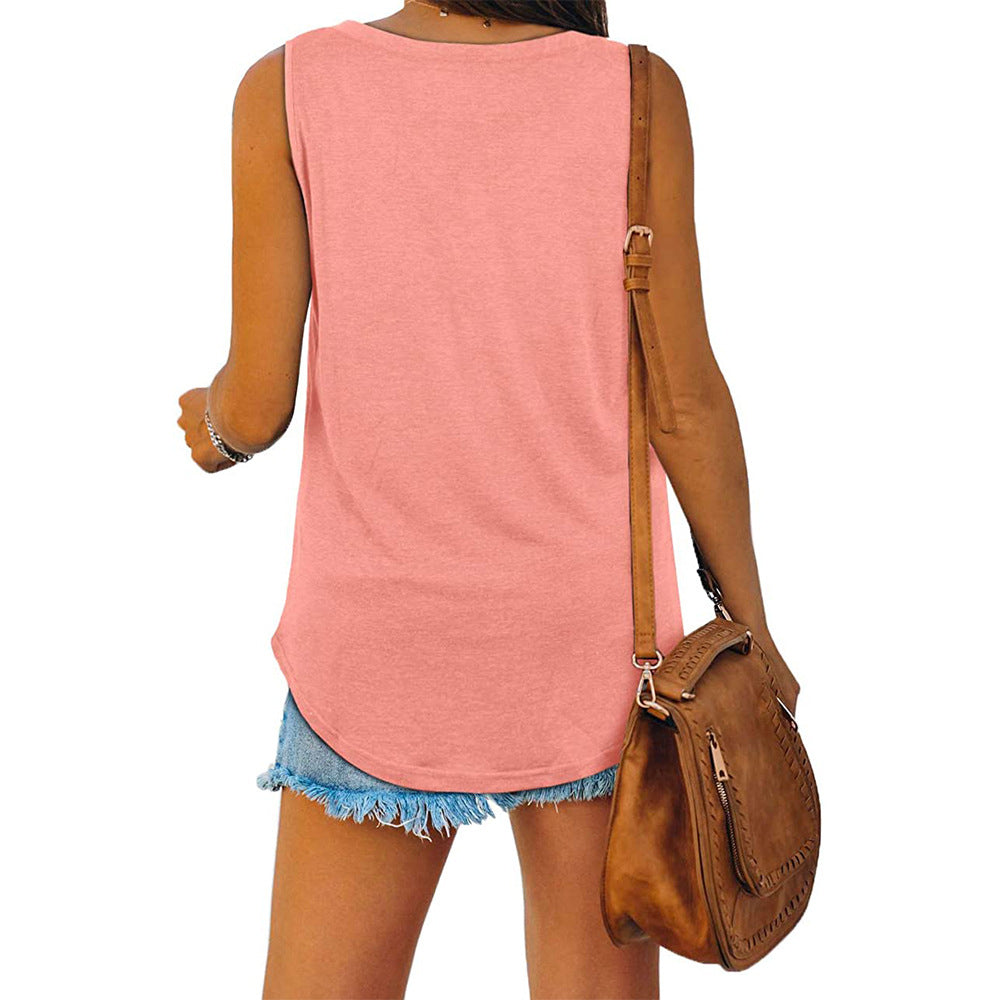 Gloria - Stijlvolle Jersey V-Hals Tanktop voor Vrouwen