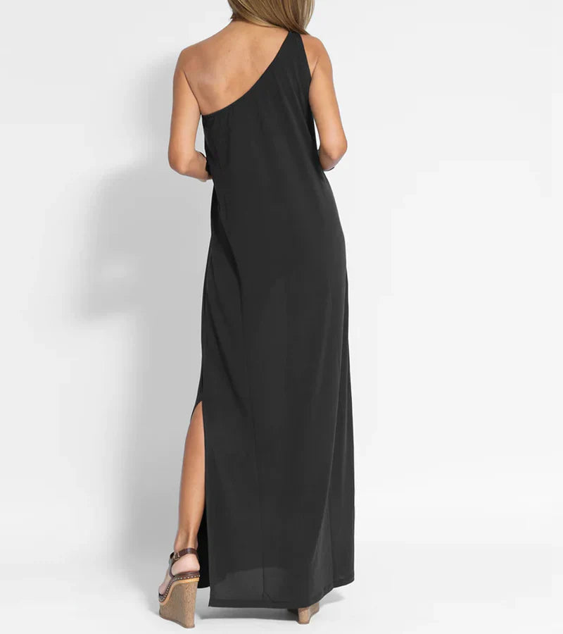 Wren - Chique Maxi-jurk met Één Schouder voor Vrouwen