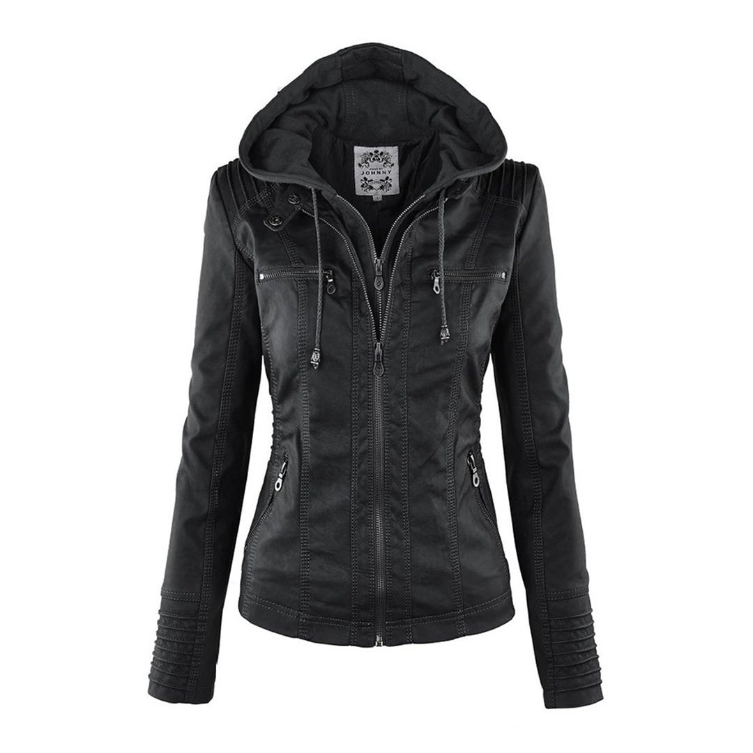 Isabella | Leren damesjack met capuchon