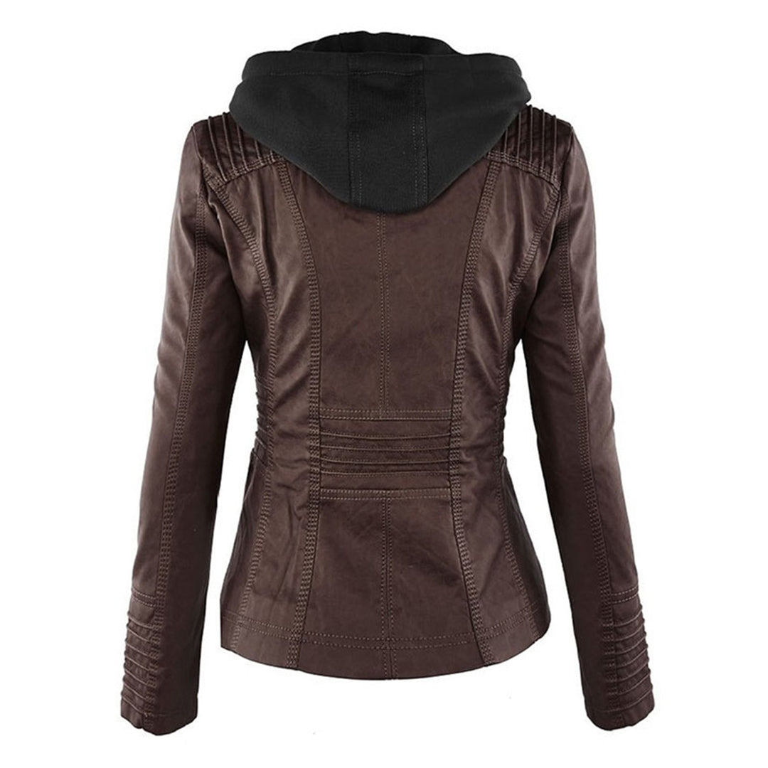 Isabella | Leren damesjack met capuchon