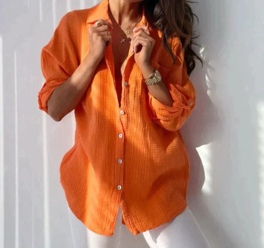 Maya - Trendy Zomerblouse met Lange Mouwen voor Dames