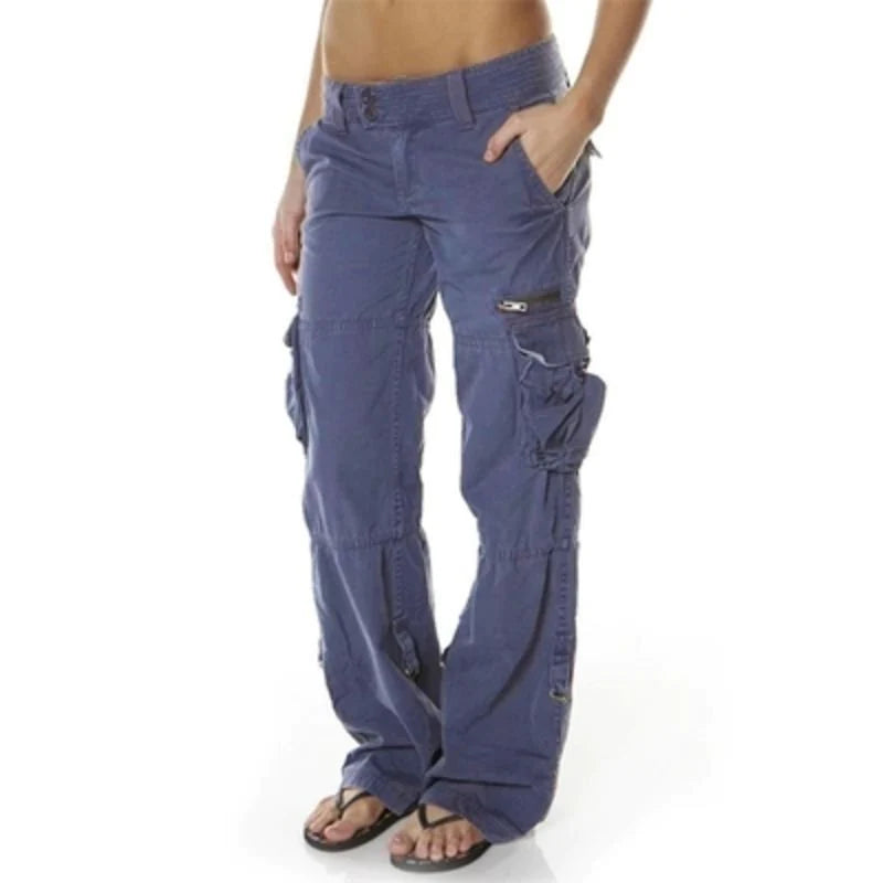 Sabrina - Luchtige cargo broek met zakken voor dames, perfect voor de zomer
