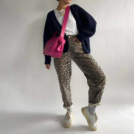 Bex - Stijlvolle Broek met Luipaardprint voor Vrouwen