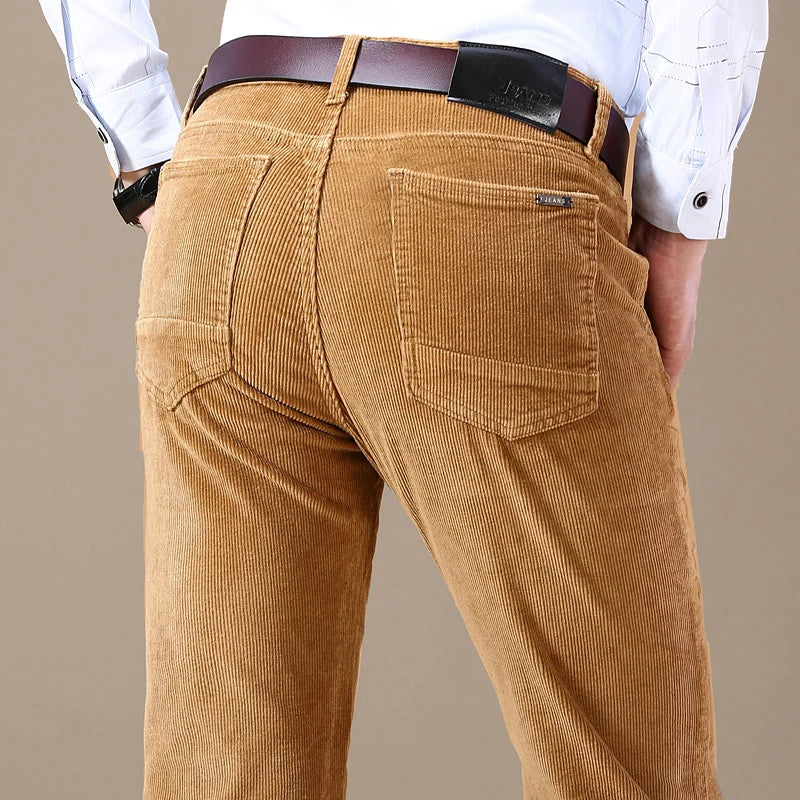Victor | Elastische corduroy broek voor heren | Werk