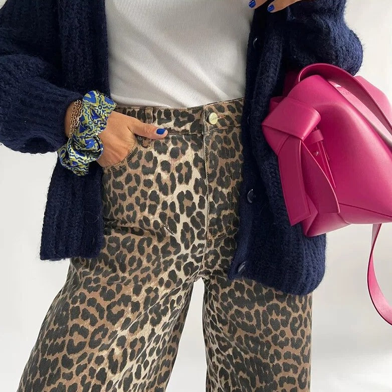 Bex - Stijlvolle Broek met Luipaardprint voor Vrouwen