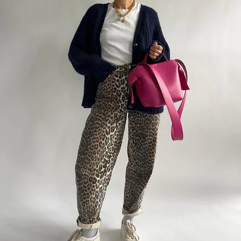 Bex - Stijlvolle Broek met Luipaardprint voor Vrouwen