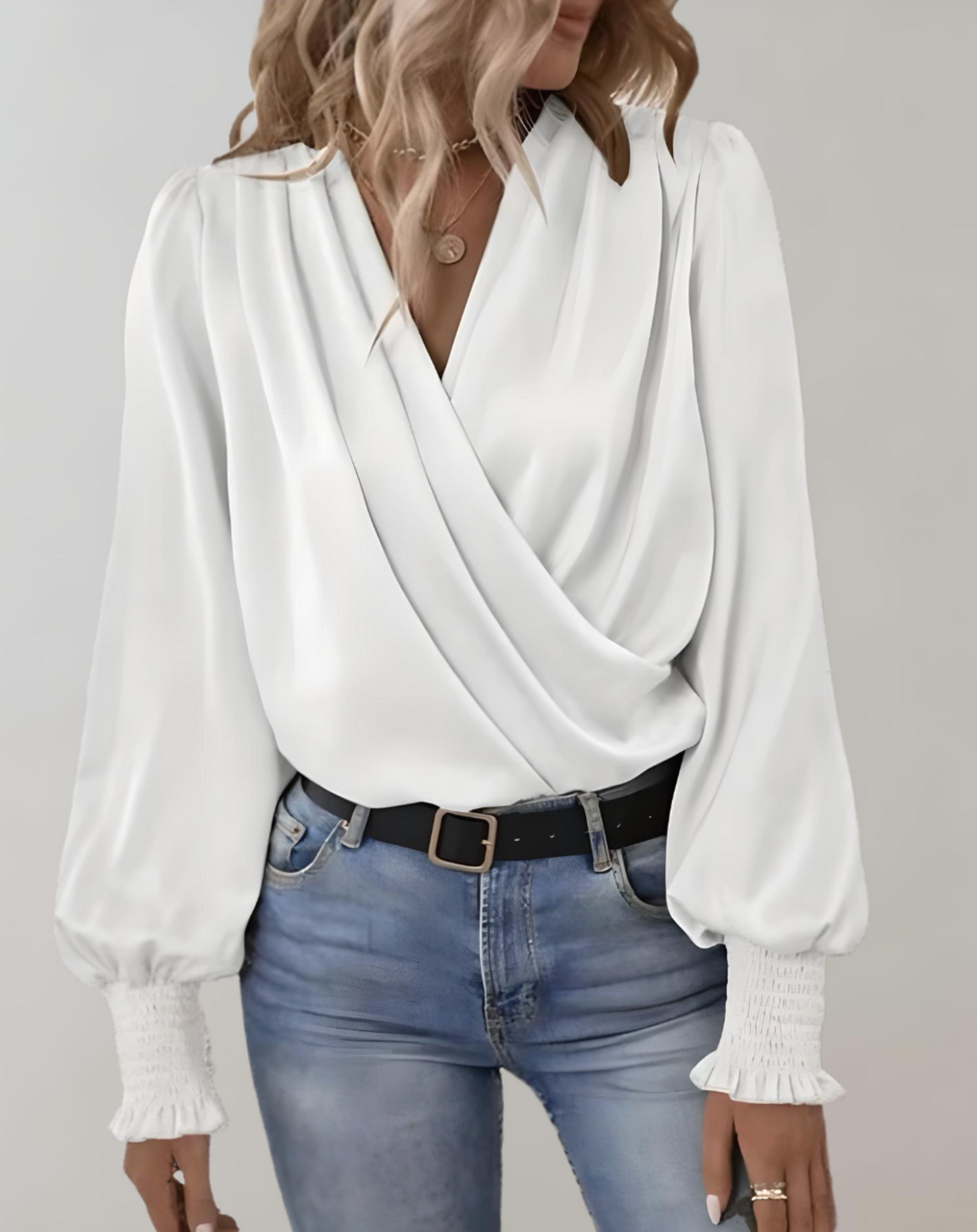 Kimmy - Chique Lente V-Hals Lange Mouwen Blouse voor Vrouwen