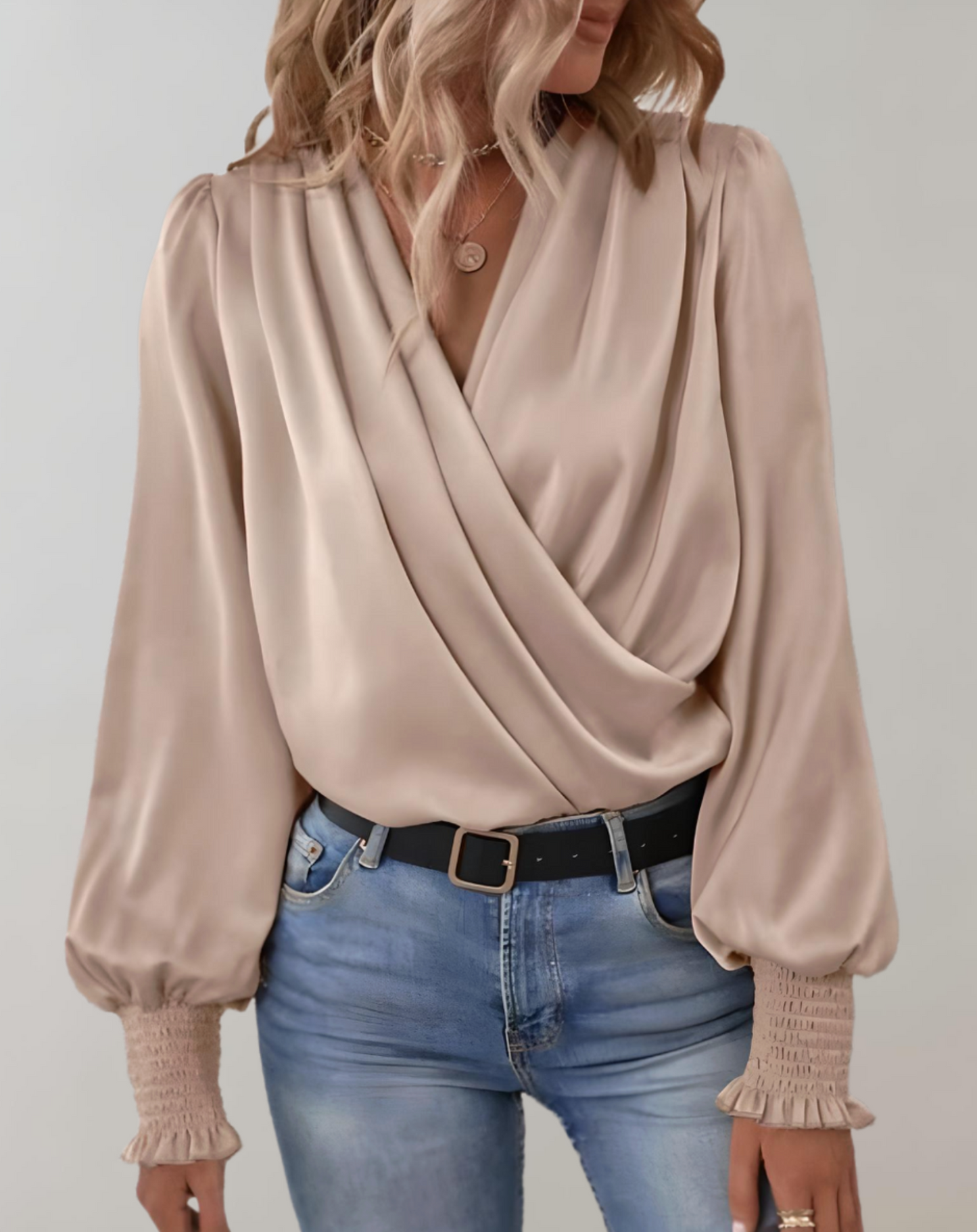 Kimmy - Chique Lente V-Hals Lange Mouwen Blouse voor Vrouwen