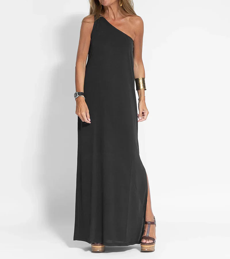 Wren - Chique Maxi-jurk met Één Schouder voor Vrouwen