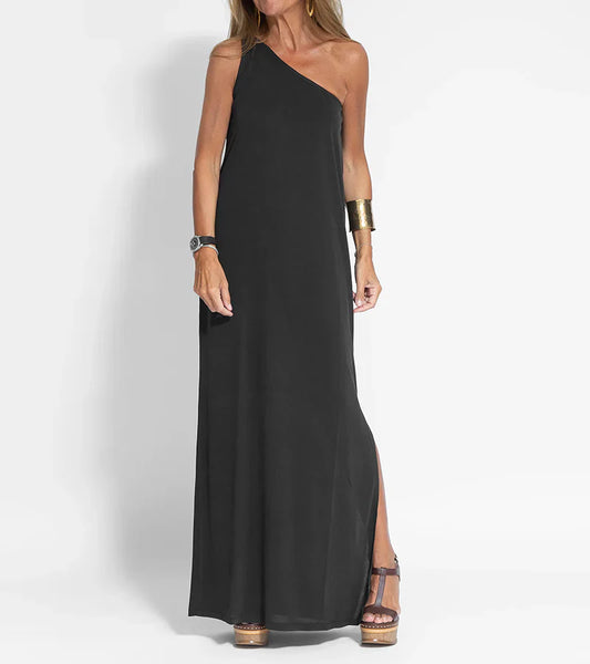 Wren - Chique Maxi-jurk met Één Schouder voor Vrouwen