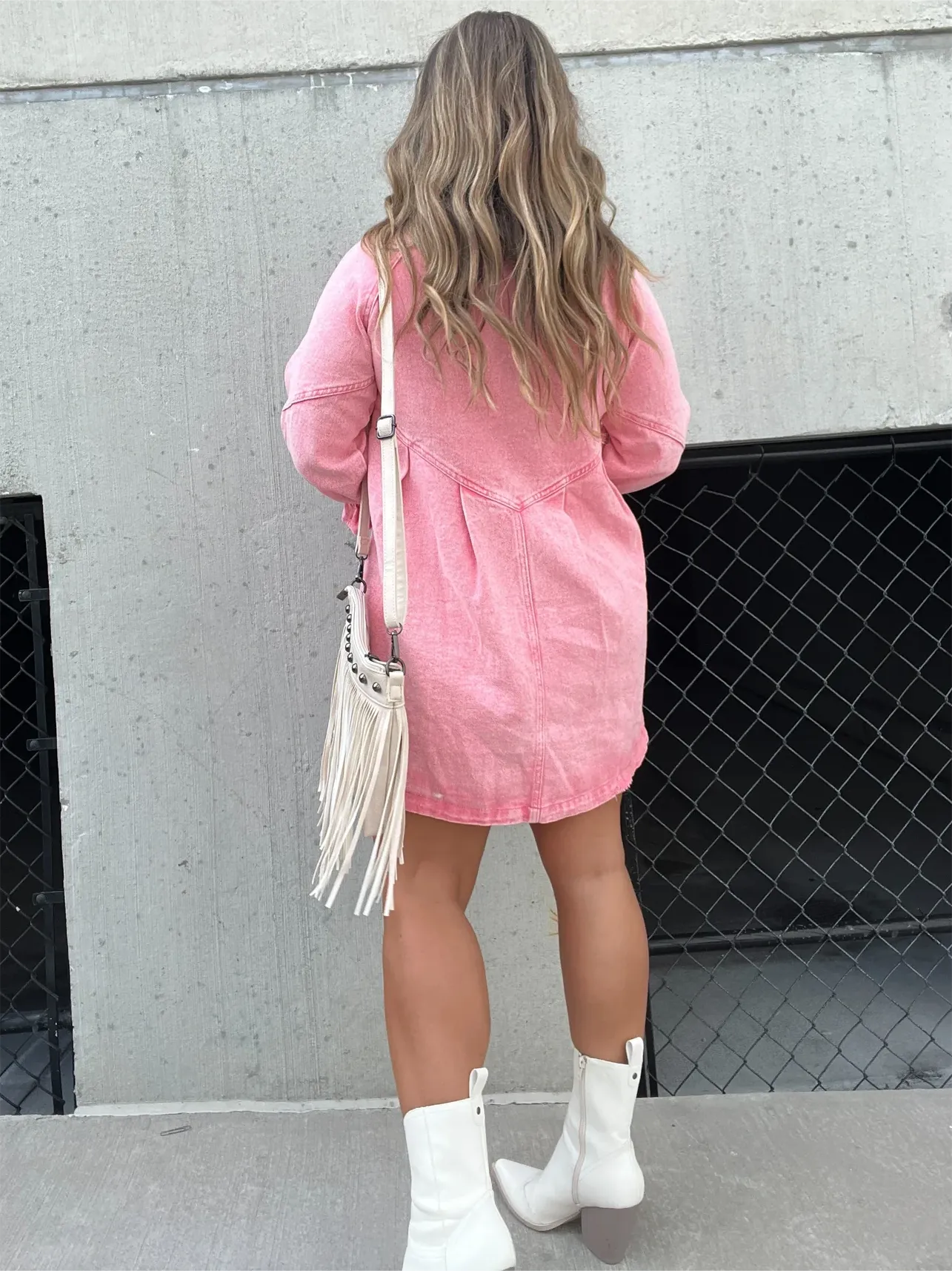 Lizzie - Trendy Denim Jurk met Pofmouwen voor de Lente